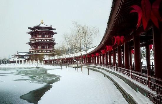 雪后的西安梦幻唯美摄影图片